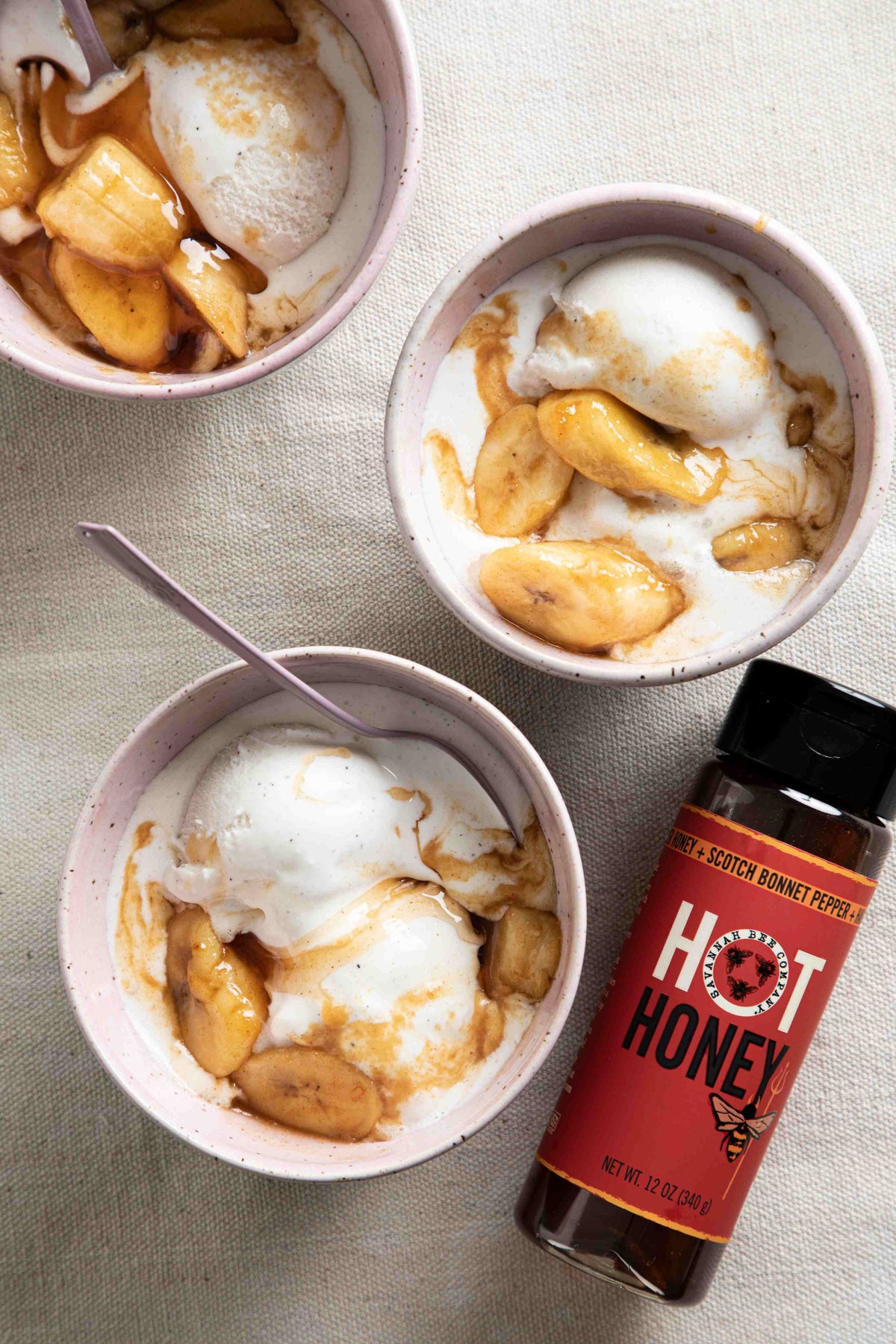 Bourbon Hot Honey Bananas