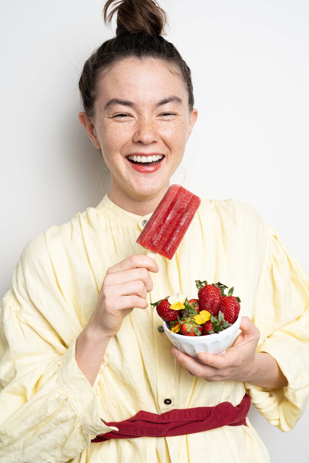 Strawberry Honey Ice Pops