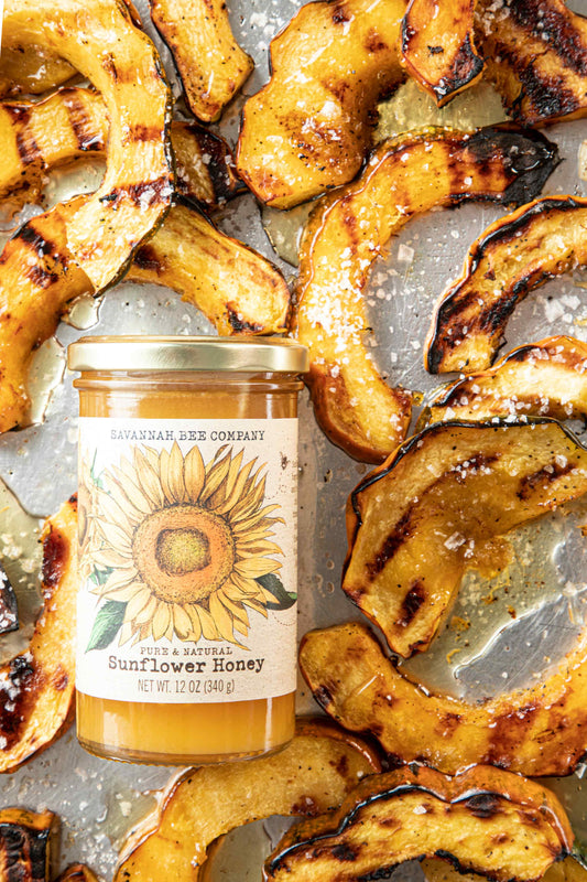 grilled-acorn-squash-with-sunflower-honey-fall-recipe-side
