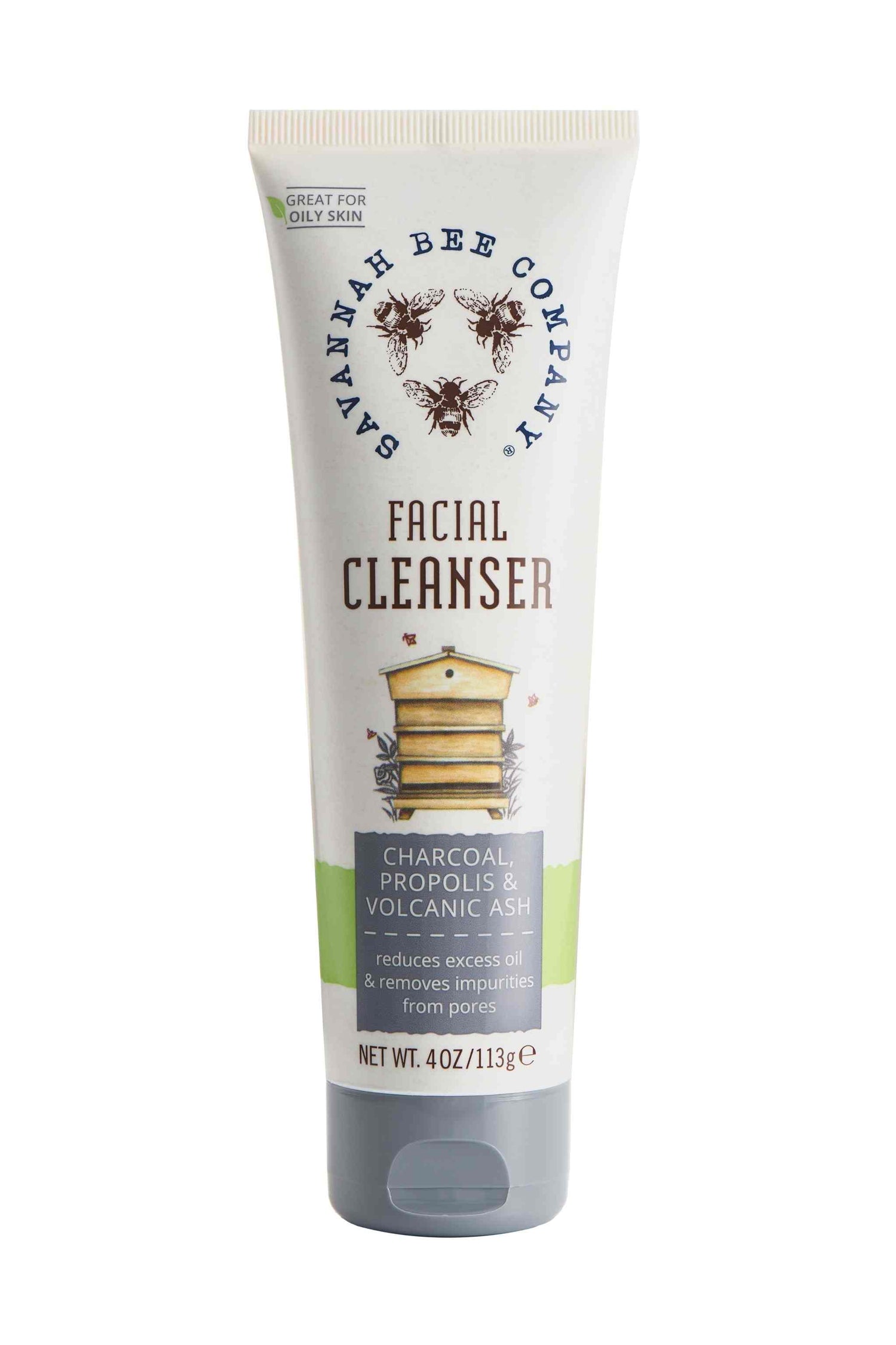 4 ounce tube of Activated Charcoal facial cleanser front of package.